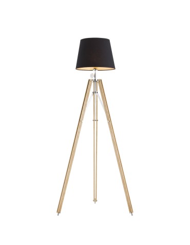Argon ASTER 1 fl. floor lamp 1x15W (max) black natural wood 3421