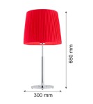 Red table lamps - Argon ASTI 1 fl. table lamp 1x15W (max) red chrome 3846 - product 3