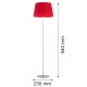 Argon ASTI lampa podłogowa 1 pł 1x15W (max) czerwony chrom 3848