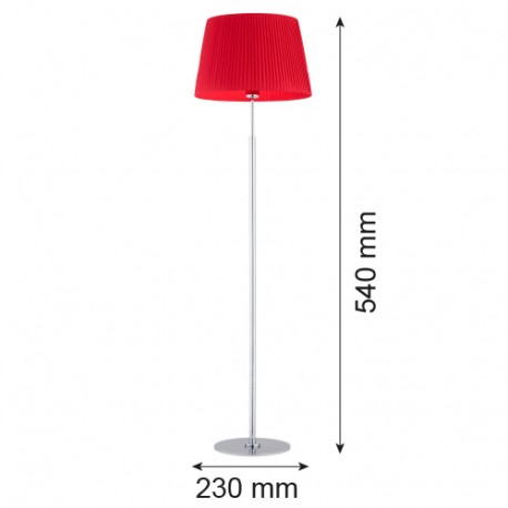 Argon ASTI lampa podłogowa 1 pł 1x15W (max) czerwony chrom 3848