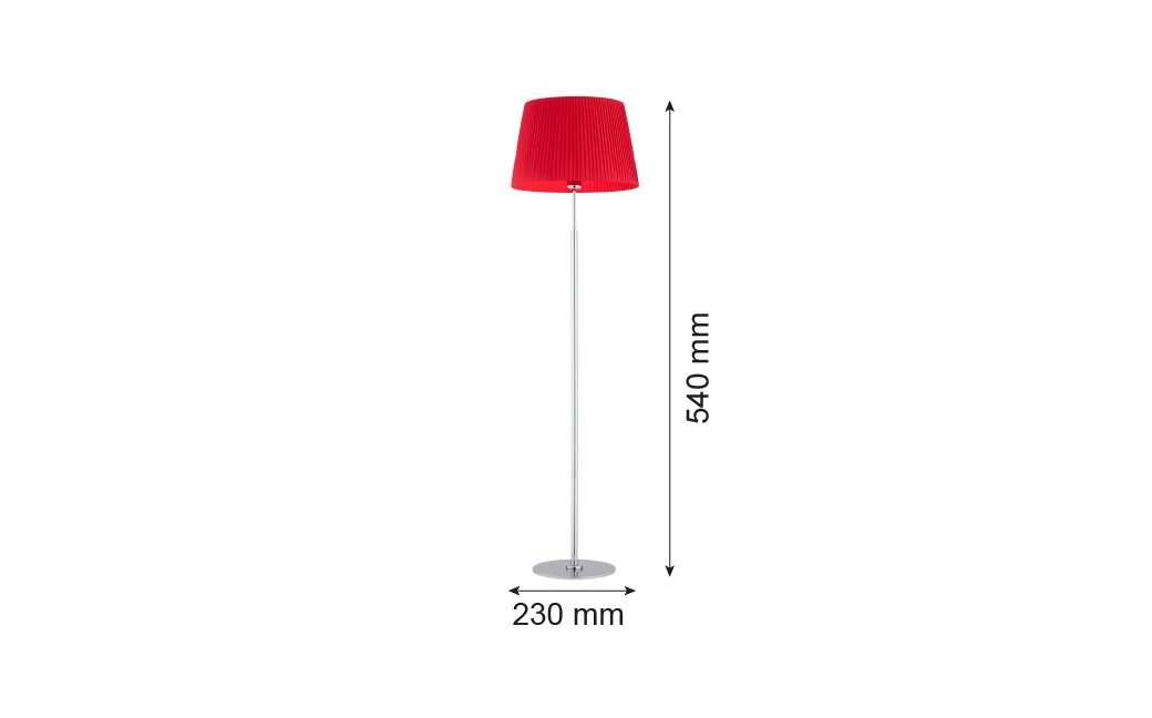 Argon ASTI lampa podłogowa 1 pł 1x15W (max) czerwony chrom 3848