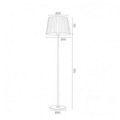 Argon ASTI lampa podłogowa 1 pł 1x15W (max) czerwony chrom 3848