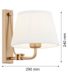 Wall lamps with lampshade - Argon ATRANI wall lamp 1 pł. 1x15W (max) cream old gold 8353 - product 4