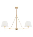 Chandelier with lampshade - Argon ATRANI 2 fl. chandelier 2x15W (max) cream old gold 7176 - product 1