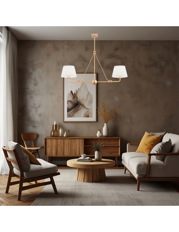 Argon ATRANI 2 fl. chandelier 2x15W (max) cream old gold 7176 - product 2