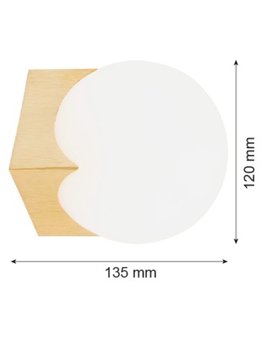 Argon AUSTIN wall lamp 1 pł. 1x7W (max) opal matt brushed brass 4714 - product 2