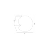 Wall lamps spheres - Argon AUSTIN wall lamp 1 pł. 1x7W (max) opal mat black mat 4715 - product 4