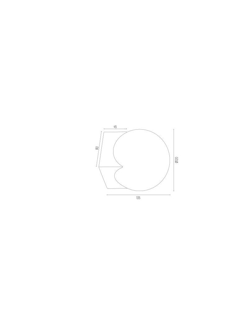 Wall lamps spheres - Argon AUSTIN wall lamp 1 pł. 1x7W (max) opal mat black mat 4715 - product kolory-swiatla.pl 4