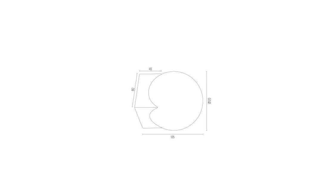 Argon AUSTIN kinkiet 1 pł. 1x7W (max) opal mat czarny mat 4715