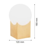 Decorative table lamps - Argon AUSTIN 1 fl. table lamp 1x7W (max) opal matt brushed brass 4720 - product 3