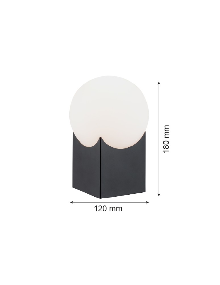 Decorative table lamps - Argon AUSTIN 1 fl. table lamp 1x7W (max) opal mat black mat 4721 - product kolory-swiatla.pl 3