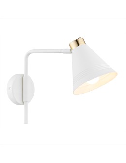 Argon AVALONE wall lamp 1 pł. 1x15W (max) white structure brass elements 8006