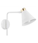 Cantilever wall lamps - Argon AVALONE wall lamp 1 pł. 1x15W (max) white structure brass elements 8006 - product 2