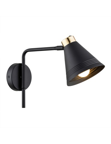 Argon AVALONE wall lamp 1 pł. 1x15W (max) black structure brass elements 8008