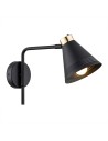 Argon AVALONE wall lamp 1 pł. 1x15W (max) black structure brass elements 8008