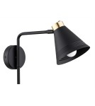 Cantilever wall lamps - Argon AVALONE wall lamp 1 pł. 1x15W (max) black structure brass elements 8008 - product 2