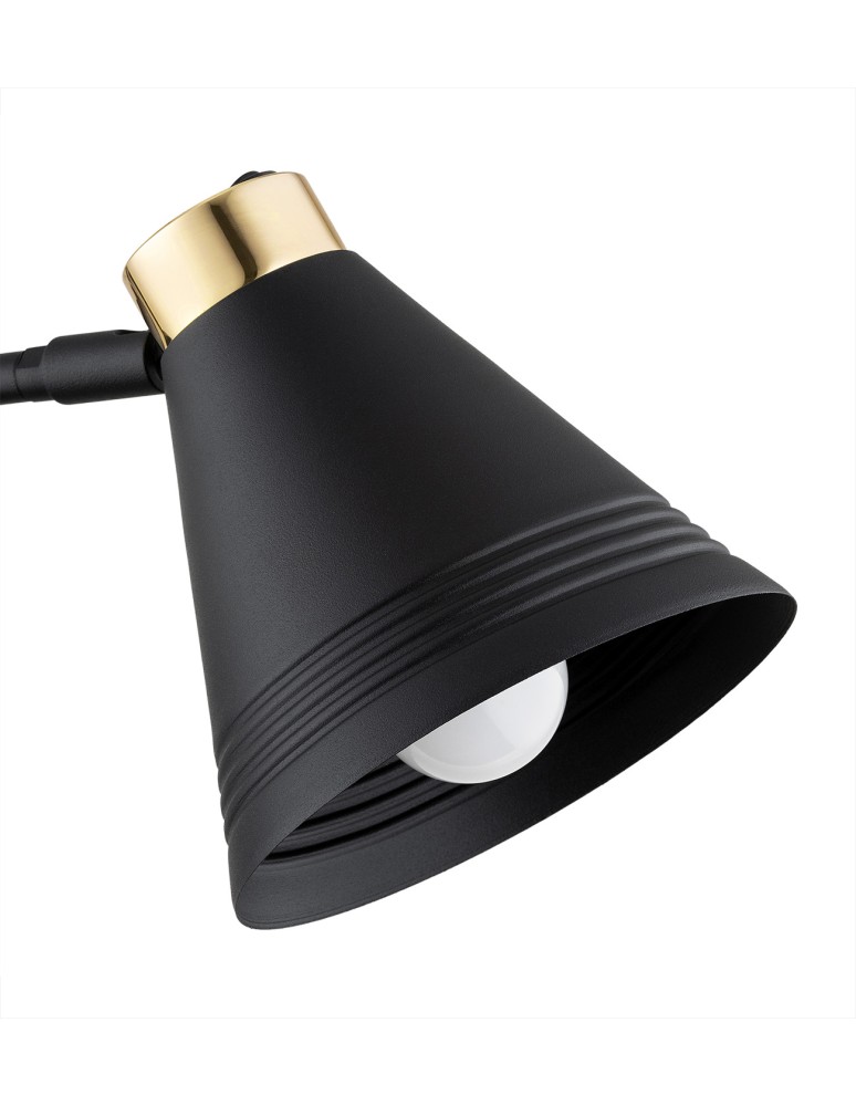 Cantilever wall lamps - Argon AVALONE wall lamp 1 pł. 1x15W (max) black structure brass elements 8008 - product kolory-swiatla.pl 3