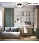 Cantilever wall lamps - Argon AVALONE wall lamp 1 pł. on longer arm 1x15W (max) black structure brass elements 8009 - product 2