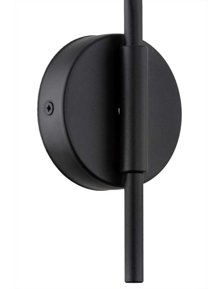 Cantilever wall lamps - Argon AVALONE wall lamp 1 pł. on longer arm 1x15W (max) black structure brass elements 8009 - product kolory-swiatla.pl 5