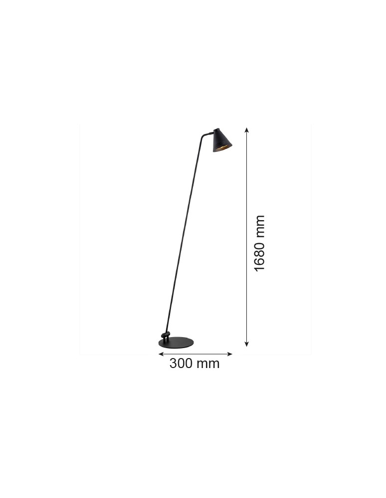 Floor lamps for reading - Argon AVALONE floor lamp 1 pł. 1x15W (max) black structure 8003 - product kolory-swiatla.pl 5