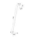 Floor lamps for reading - Argon AVALONE floor lamp 1 pł. 1x15W (max) black structure 8003 - product 6