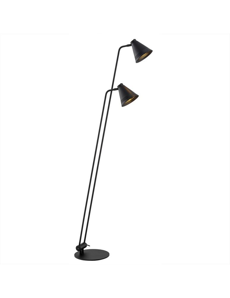 Floor lamps for reading - Argon AVALONE 2 fl. floor lamp 2x15W (max) black structure 7077 - product kolory-swiatla.pl 1