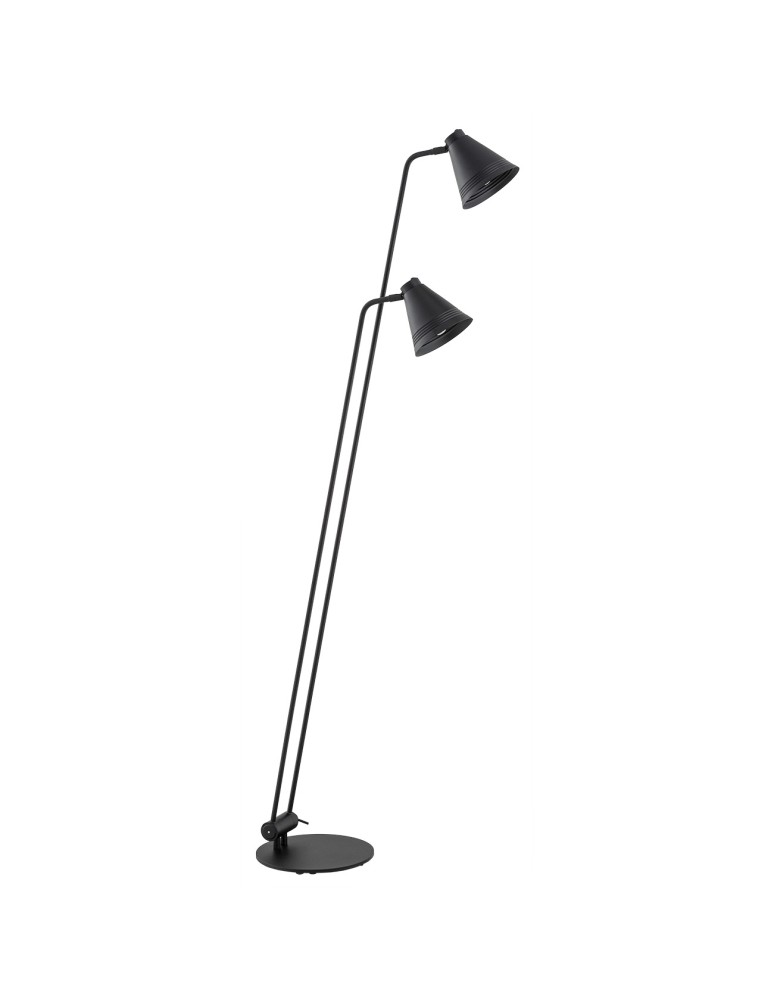 Floor lamps for reading - Argon AVALONE 2 fl. floor lamp 2x15W (max) black structure 7077 - product kolory-swiatla.pl 2