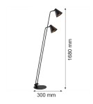 Floor lamps for reading - Argon AVALONE 2 fl. floor lamp 2x15W (max) black structure 7077 - product 6