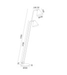 Floor lamps for reading - Argon AVALONE 2 fl. floor lamp 2x15W (max) black structure 7077 - product 7