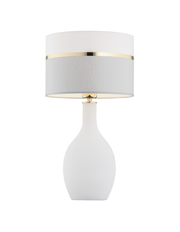 Argon BEJA 1 fl. table lamp 1x15W (max) white grey with gold decoration white gloss base 4359