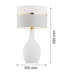 Table lamps - Argon BEJA 1 fl. table lamp 1x15W (max) white grey with gold decoration white gloss base 4359 - product 4