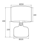 Argon BEJA lampa stołowa 1 pł. 1x15W (max) biało szary ze złotym dekorem biała podstawa połysk 4361