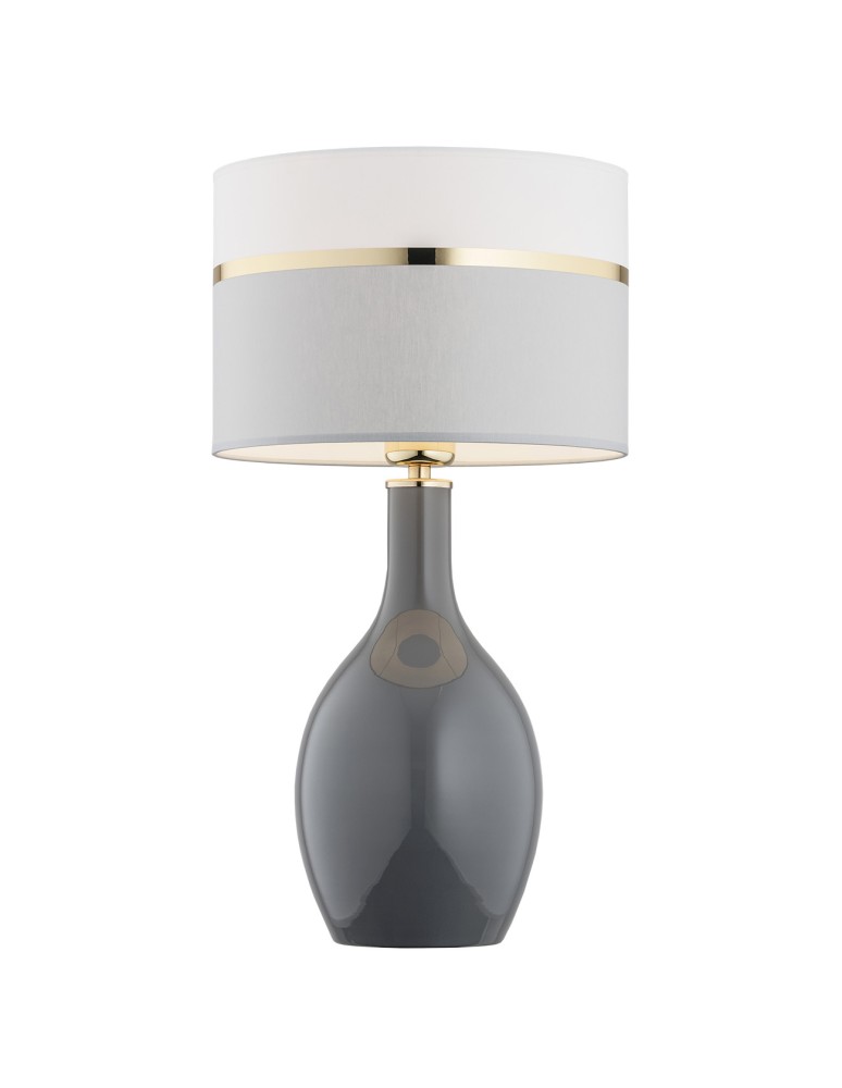 Table lamps - Argon BEJA 1 fl. table lamp 1x15W (max) white grey with gold decoration grey gloss base 4360 - product kolory-swiatla.pl 1