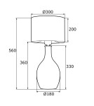 Argon BEJA lampa stołowa 1 pł. 1x15W (max) biało szary ze złotym dekorem szara podstawa połysk 4360