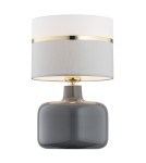 Argon BEJA lampa stołowa 1 pł. 1x15W (max) biało szary ze złotym dekorem szara podstawa połysk 4362