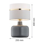 Table lamps - Argon BEJA 1 fl. table lamp 1x15W (max) white grey with gold decoration grey gloss base 4362 - product 4