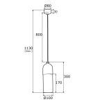 Single pendant lamps - Argon BURGOS pendant lamp 1 pł. 1x15W (max) opal mat chrome 4211 - product 4
