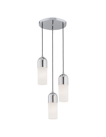 Argon BURGOS 3 fl. pendant lamp round headliner 3x15W (max) opal matt chrome 1465