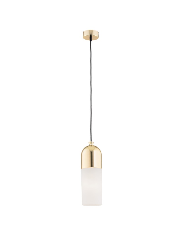 Single pendant lamps - Argon BURGOS 1 fl. pendant lamp 1x15W (max) opal mat brass 4212 - product kolory-swiatla.pl 1