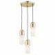 Argon BURGOS lampa wisząca 3 pł. okrągła podsufitka 3x15W (max) opal mat mosiądz 1466