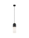 Argon BURGOS lampa wisząca 1 pł. 1x15W (max) opal mat czarny struktura 4213