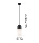 Single pendant lamps - Argon BURGOS 1 fl. pendant lamp 1x15W (max) opal mat black structure 4213 - product 3