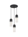 Argon BURGOS 3 fl. pendant lamp round headliner 3x15W (max) opal mat black structure 1467