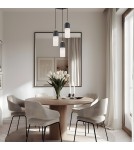 Triple pendant lamps - Argon BURGOS 3 fl. pendant lamp round headliner 3x15W (max) opal mat black structure 1467 - product 2