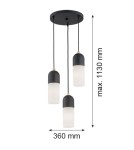 Triple pendant lamps - Argon BURGOS 3 fl. pendant lamp round headliner 3x15W (max) opal mat black structure 1467 - product 3