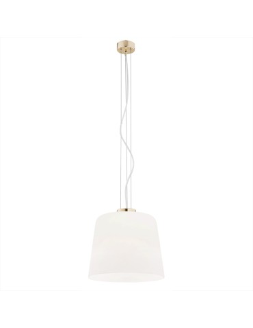 Argon BERKLEY pendant lamp 1 pł. 1x15W (max) opal mat brass elements 4689 - product 2