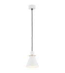 Single pendant lamps - Argon BEVERLY pendant lamp 1 pł. 1x15W (max) white structure brass elements 4680 - product 1