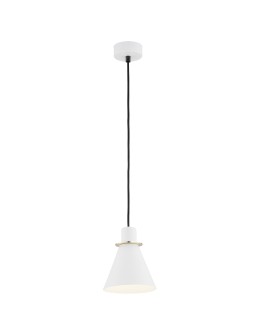 Argon BEVERLY lampa wisząca 1 pł. 1x15W (max) biały struktura elementy mosiądzowane 4680