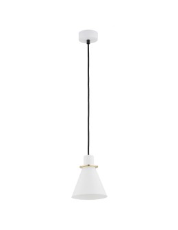 Argon BEVERLY lampa wisząca 1 pł. 1x15W (max) biały struktura elementy mosiądzowane 4680 - produkt 2
