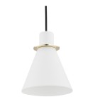Single pendant lamps - Argon BEVERLY pendant lamp 1 pł. 1x15W (max) white structure brass elements 4680 - product 3